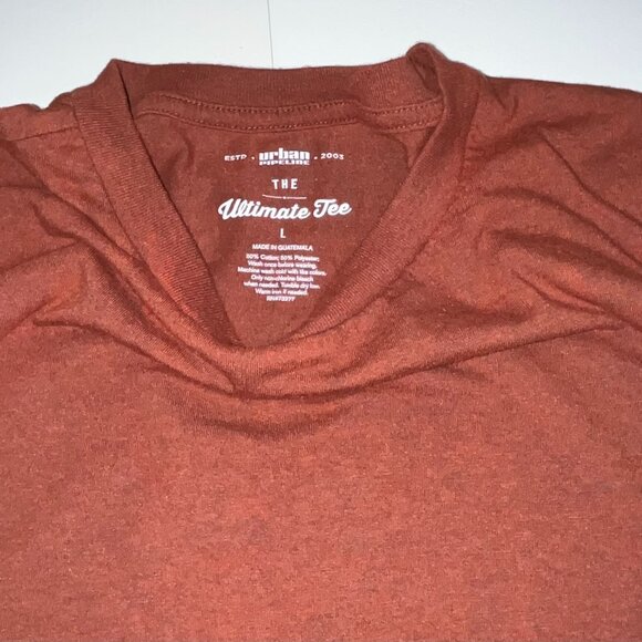 Urban Pipeline ULTIMATE TEE Large L Dark Orange Muscle Fit T-shirt - Picture 1 of 2